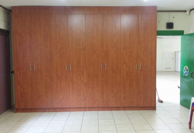 Classroom Storage in Cherry Royale melamine