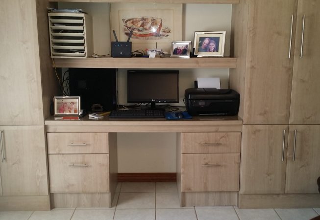Study area in Sahara melamine and wrap doors