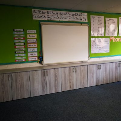 Classroom Storage in Madeira Silverstone Melamine