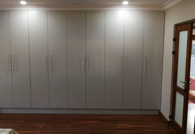Bedroom Cupboards in Folkstone Grey melamine