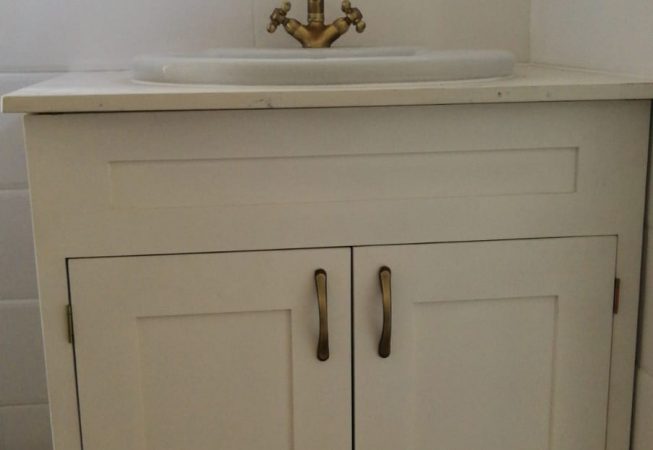 White Duco vanity