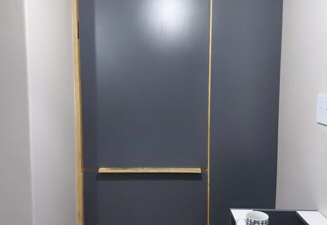 Storm Grey Melamine hidden door