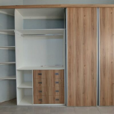 Sahara melamine built-in cupboard with sliding doors