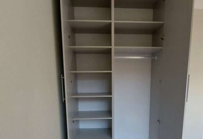 Bedroom Cupboards replaces with Folkstone Grey Melamine