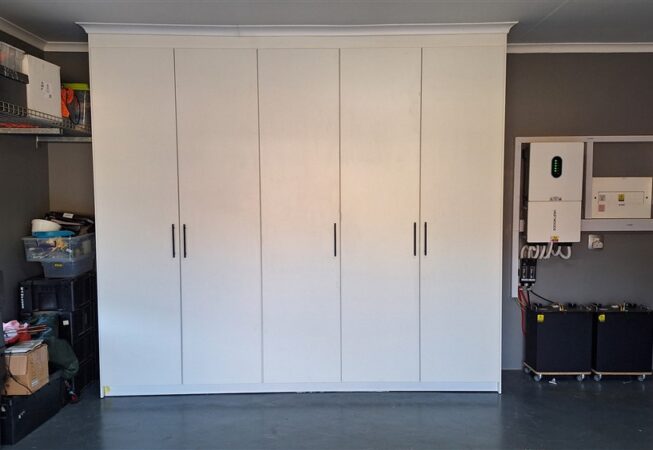Garage storage upgrade using White Melamine